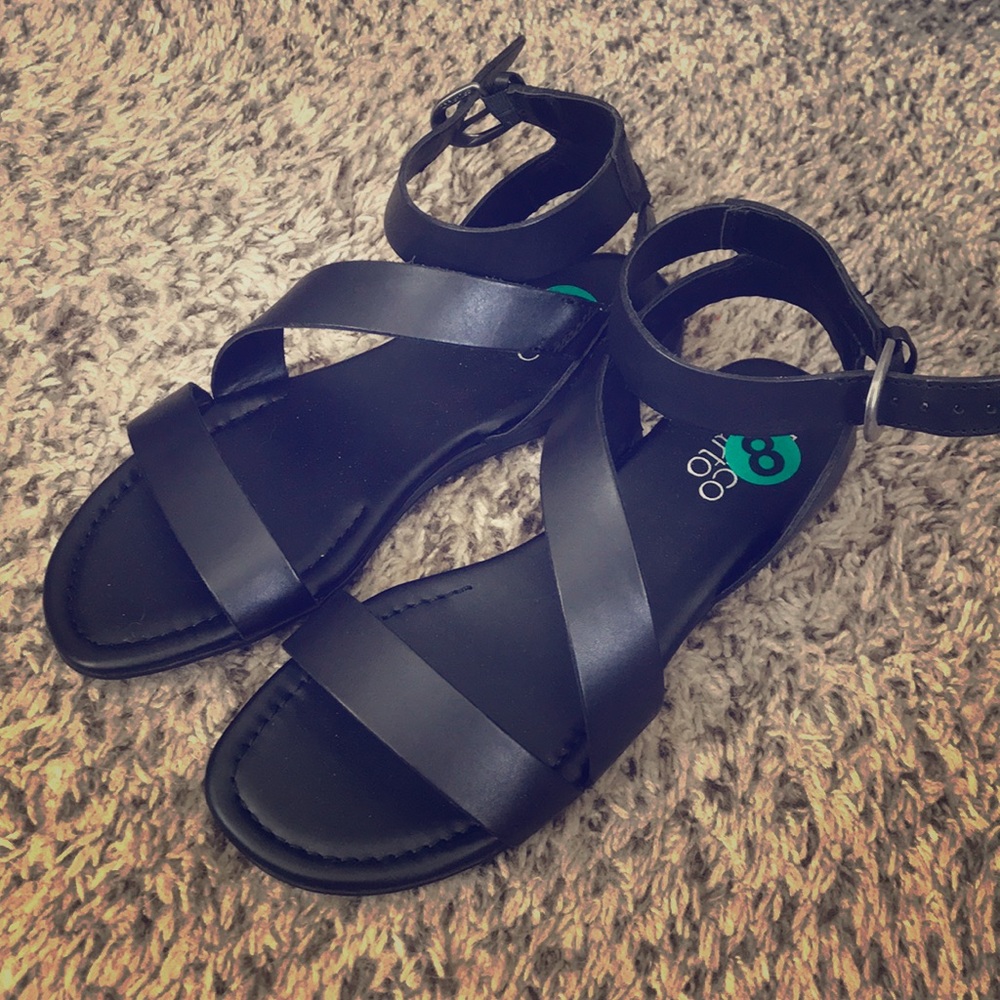 Black Franco Sarto Gladiator Sandals
